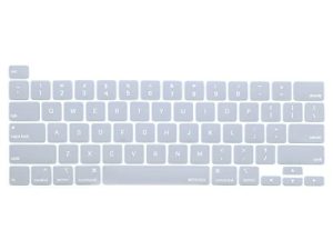 غطاء لوحة مفاتيح MOSISO متوافق مع MacBook Pro 13 بوصة M2 2022 ، 2021 2020 M1 A2338 A2289 A2251 ومتوافق مع MacBook Pro 16 بوصة 2020 2019 A2141 Touch ID ، جلد واقي من السيليكون ، أزرق فاتح