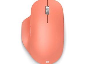 ماوس Microsoft Bluetooth Ergonomic Mouse - خوخي - بتصميم مريح ومريح للإبهام وعمر بطارية يصل إلى 15 شهرًا. يعمل مع أجهزة الكمبيوتر المزودة بتقنية Bluetooth / أجهزة الكمبيوتر المحمولة التي تعمل بنظام Windows / Mac / Chrome