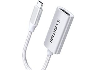 LENTION 4K @ 60Hz USB C to HDMI Adapter، 4K / 60Hz Digital AV متوافق 2021-2016 MacBook Pro 13/15/16 ، iPad / Surface / Mac Air الجديد ، Samsung S21 / S20 / S10 / Note 21/20 ، معتمد كمشغل ثابت (CB-CU607 ، قطعة من الجبن)