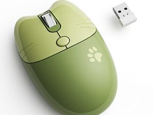 KNOWSQT ماوس لاسلكي Mint ، 2.4G فئران كمبيوتر صامتة مع مستقبل USB - DPI قابل للتعديل لاستخدام اليد اليمنى أو اليسرى - لأجهزة الكمبيوتر المحمول التي تعمل بنظام Windows و Mac وكمبيوتر سطح المكتب والألعاب