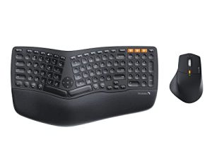ماوس لوحة مفاتيح لاسلكي مريح ، ProtoArc EKM01 Ergo Bluetooth Keyboard and Mouse Combo ، تصميم منفصل ، راحة اليد ، متعدد الأجهزة ، قابل لإعادة الشحن ، Windows / Mac / Android