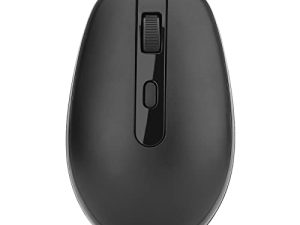 Rii Wireless Mouse RM700 2.4G فأرة صامتة مع مستقبل USB لأجهزة الكمبيوتر المحمول والكمبيوتر الشخصي و Mac و Chromebook و Windows (أسود)