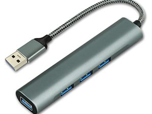 Henrety USB Hub ، 4 منافذ USB 3.0 Hub ، مركز بيانات محمول فائق النحافة ينطبق على iMac Pro و MacBook Air و Mac Mini / Pro و Surface Pro والكمبيوتر المحمول والكمبيوتر المحمول