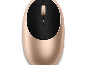 ماوس لاسلكي Satechi Aluminium M1 Bluetooth لاسلكي مع منفذ Type-C قابل لإعادة الشحن - متوافق مع 2022 MacBook Pro / Air M2 و Mac Mini و iMac Pro / iMac و 2022 iPad Air M1 و 2021 iPad Pro والمزيد (ذهبي)