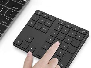 [تمت ترقيته] لوحة أرقام Bluetooth ، مصممة لمستخدمي Mac OS و Windows ، لوحة مفاتيح رقمية لاسلكية مزدوجة قابلة لإعادة الشحن من الألومنيوم ، لوحة مفاتيح رقمية خارجية لأجهزة MacBook و MacBook Pro / Air و Windows Laptop