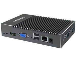 VNOPN جهاز كمبيوتر صغير بدون مروحة AMD A6 1450 حتى 1.4 جيجاهرتز ، كمبيوتر مكتبي صغير يعمل بنظام التشغيل Windows 10 Pro 4 جيجابايت DDR3 64 جيجابايت SSD ، شاشة مزدوجة / 2.4 جيجابت WiFi / جيجابت إيثرنت / RS232 COM / USB3.0 / Type-C / تشغيل تلقائي