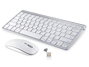 لوحة مفاتيح وماوس لاسلكيان متوافقان مع أجهزة كمبيوتر iMac MacBook Windows وأجهزة Android اللوحية