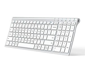 لوحة مفاتيح iClever BK10 Bluetooth ، لوحة مفاتيح متعددة الأجهزة قابلة لإعادة الشحن Bluetooth 5.1 مع لوحة أرقام تصميم مريح بالحجم الكامل لوحة مفاتيح اتصال ثابتة لأجهزة iPad و iPhone و Mac و iOS و Android و Windows