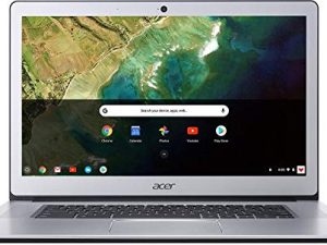 Acer Chromebook 15 ، Intel Celeron N3350 ، شاشة 15.6 بوصة عالية الدقة تعمل باللمس ، 4 جيجابايت LPDDR4 ، سعة تخزين 32 جيجابايت ، Google Chrome ، فضي نقي ، CB515-1HT-C2AE ، 15-15.99 بوصة