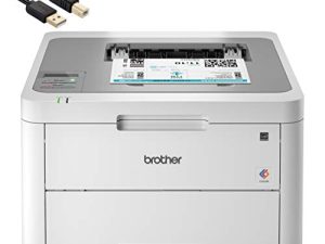 Brother HL-L3210CW USB & Wireless Digital Color Laser Printer for Home Business Office - Single-Function: Print Only - 19 ppm، 600 x 2400 dpi، 250-Sheet Capacity، USB printer Cable