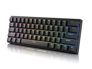 لوحة مفاتيح الألعاب الميكانيكية Durgod HK Venus RGB | 60٪ تخطيط | سلكي USB C | دبل شوت كيكابس PBT | الملف الشخصي الكرز | NKRO Rollover | ويندوز وماك | هيكل من الألومنيوم | جاتيرون بلاك ، أسود