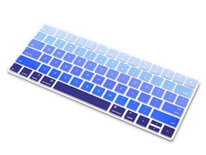 غطاء واقي لوحة مفاتيح سيليكون رفيع للغاية من ProElife للوحة مفاتيح Apple iMac Magic ولوحة المفاتيح السحرية 2 تخطيط أمريكي (MLA22L / A-A1644 ، إصدار 2015 2016) (بدون لوحة مفاتيح رقمية) (أزرق داكن)