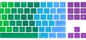 WYGCH رفيع للغاية من السيليكون بالحجم الكامل غطاء لوحة مفاتيح رقمية لاسلكية لجهاز Mac 2017 أحدث لوحة مفاتيح سحرية مع لوحة مفاتيح رقمية MQ052LL / A A1843 تخطيط أمريكي ، قوس قزح