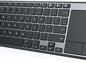 لوحة مفاتيح بلوتوث NIXIUKOL مع لوحة لمس لنظام التشغيل Mac OS و iPad iOS ، لوحة مفاتيح لاسلكية قابلة لإعادة الشحن مع لوحة تتبع ، لوحة مفاتيح متعددة الأجهزة رفيعة للغاية لأجهزة MacBook Pro / Air و iMac و iPhone و iPad Pro / Air / Mini