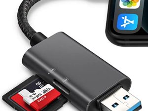 قارئ بطاقة SD لأجهزة iPhone / iPad ، مهايئ قارئ قارئ SD للكاميرا Trail ، قارئ بطاقة Micro SD لجهاز iPhone Mac PC ، قارئ بطاقة SD ، التوصيل والتشغيل ، لا يتطلب التطبيق
