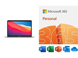 كمبيوتر محمول Apple MacBook Air 2020: شريحة Apple M1 ، شاشة Retina مقاس 13 بوصة ، ذاكرة وصول عشوائي 8 جيجابايت ، تخزين SSD سعة 256 جيجابايت ، رمادي فلكي ، مع عائلة Microsoft 365 | اشتراك لمدة 12 شهرًا | تنزيل جهاز الكمبيوتر / جهاز Mac