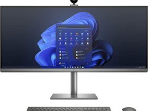 HP Envy 34 Desktop 2TB SSD 32GB RAM Extreme (معالج Intel Core i9-11900K Turbo Boost إلى 5.30 جيجاهرتز ، 32 جيجا بايت رام ، 2 تيرابايت SSD ، 34 بوصة 5K WUHD (5120 × 2160) ، ويندوز 11) كمبيوتر الكل في واحد