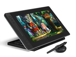 شاشة رسم رسومات HUION KAMVAS Pro 13 مع حامل ، شاشة مغلفة بالكامل ومضادة للتوهج خالية من البطارية ، قلم ضغط القلم 8192 - شاشة عرض القلم اللوحي 13.3 بوصة لنظام التشغيل Linux و Windows و Mac