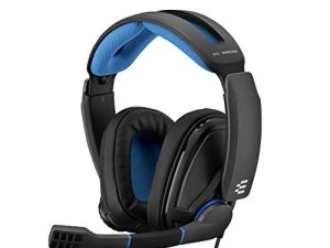 سماعة رأس للألعاب EPOS Sennheiser GSP 300 مزودة بميكروفون لإلغاء الضوضاء ، ووسادات أذن مريحة من إسفنج الذاكرة ، وسماعات رأس للكمبيوتر الشخصي ، و Mac ، و Xbox One ، و PS4 ، و Nintendo Switch ، والهواتف الذكية المتوافقة.