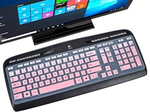 غطاء لوحة المفاتيح لوجيتك MK320 MK330 K330 لوحة مفاتيح سطح المكتب اللاسلكية ، لوجيتك MK320-YR002 / Y-R0009 ملحقات جلد لوحة المفاتيح - وردي تدريجي
