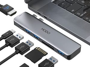 موزع USB C لجهاز MacBook Pro / Air ، محول Mac USB متعدد المنافذ لأجهزة MacBook Pro 2018-2020 ، MacBook Air 2018-2020 ، USB Type C Dongle مع 4K HDMI ، 3 منافذ USB 3.0 ، قارئ بطاقات SD / TF ، طاقة 100 وات USB-C توصيل