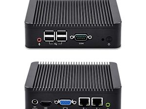 كمبيوتر Qotom Mini PC Q220S-S01 مع ذاكرة وصول عشوائي (RAM) سعة 8 جيجابايت وذاكرة وصول عشوائي (RAM) سعة 128 جيجابايت ومعالج Intel Core i5 وثنائي النواة بسرعة 1.7 جيجاهرتز وكمبيوتر شخصي صغير بشبكة LAN مزدوجة ونظام التشغيل Windows Linux