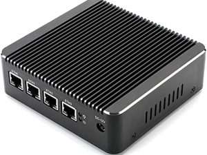 جهاز Firewall Micro ، كمبيوتر صغير بدون مروحة مع Intel Celeron J4125 رباعي النواة ، 4 Intel I225 Gigabit LAN ، VGA / HDMI / USB ، AES-NI ، Barebone No Ram No SSD